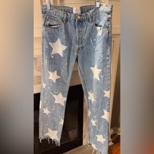 Star-Print Light Blue Men's Jeans by MNML x Babyface